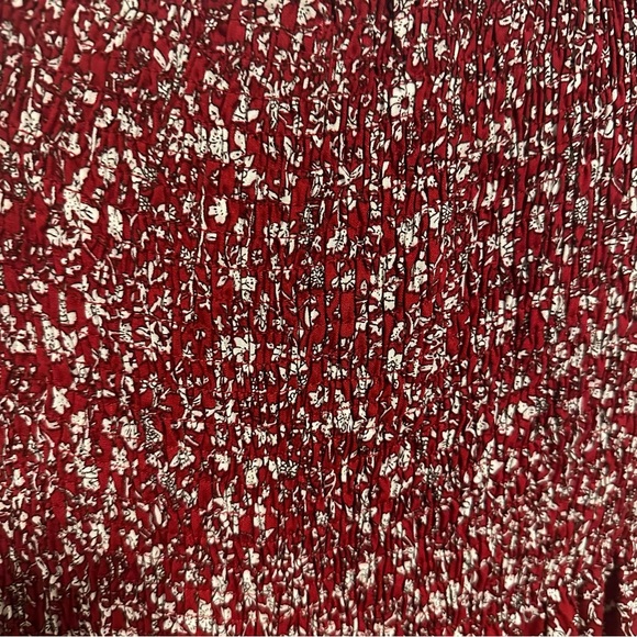 full length red flowered dress - Picture 2 of 6